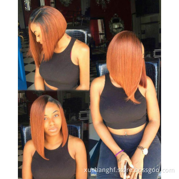 Wholesale Ombre Blonde Short Human Hair Wig Brazilian Virgin Bob Highlight Wigs 100% Human Hair Full Lace Wig With Highlights
